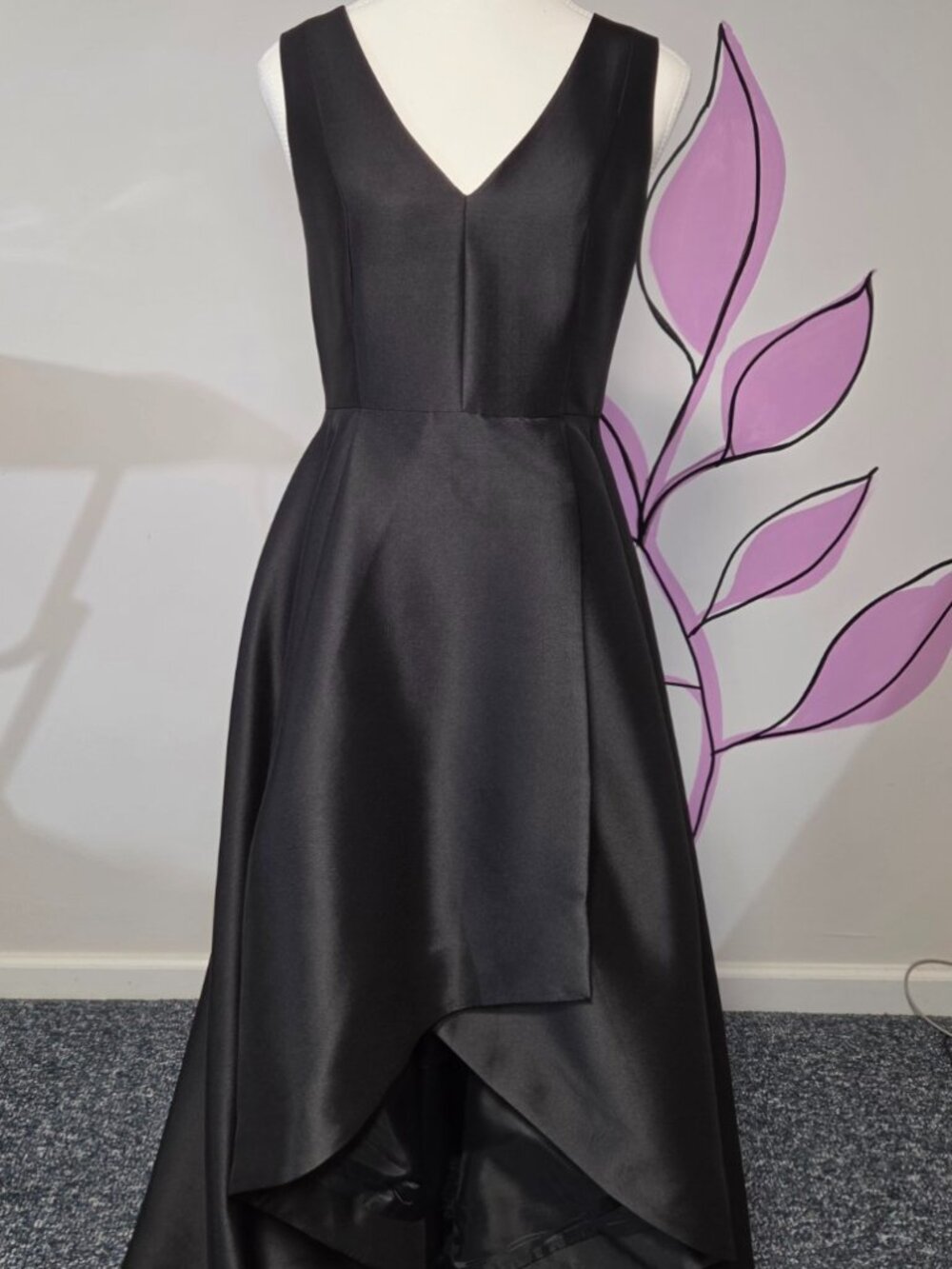 Calvin Klein Black High-Low Formal Dress Size 2